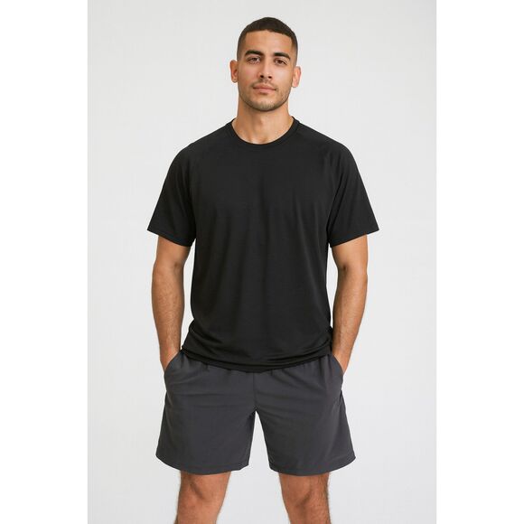 Lululemon Athletica x Peloton Black Metal Vent Gym T Shirt Tee Top Mens Size XXL - Picture 1 of 9